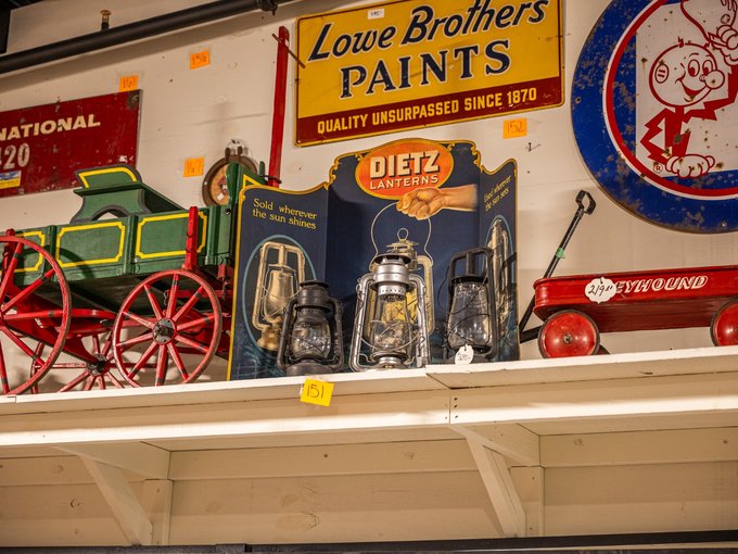 Antique browsing inside the 24,000 square foot market in Amish Country at Ohio's Market Berlin in Berlin, OH