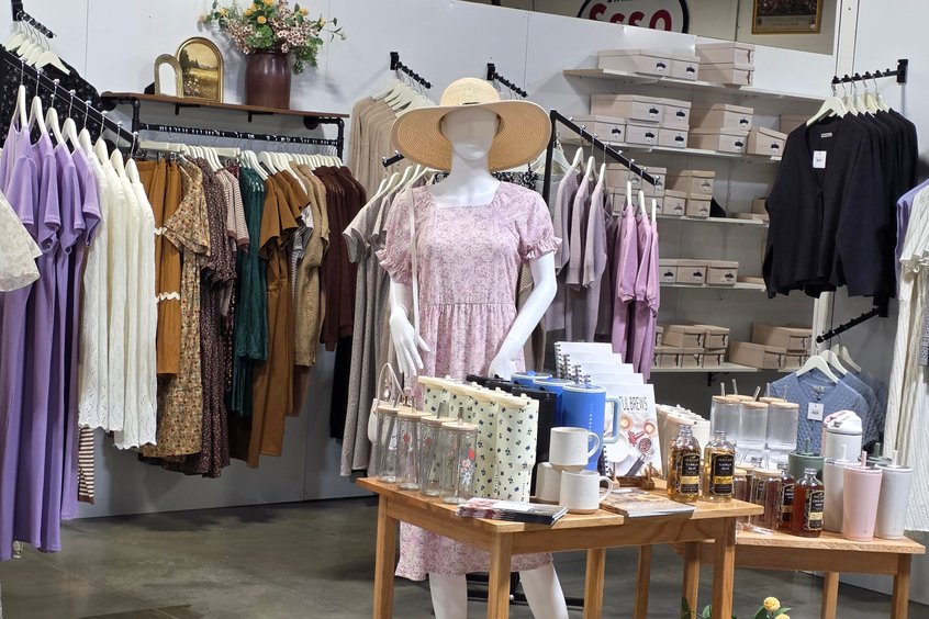 Seasonal clothing and outerwear at the Berlin, OH market in Holmes County