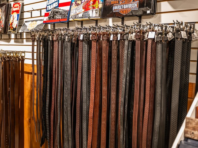 Purses and handbags on display at Ohio's Market Berlin in Holmes County, OH