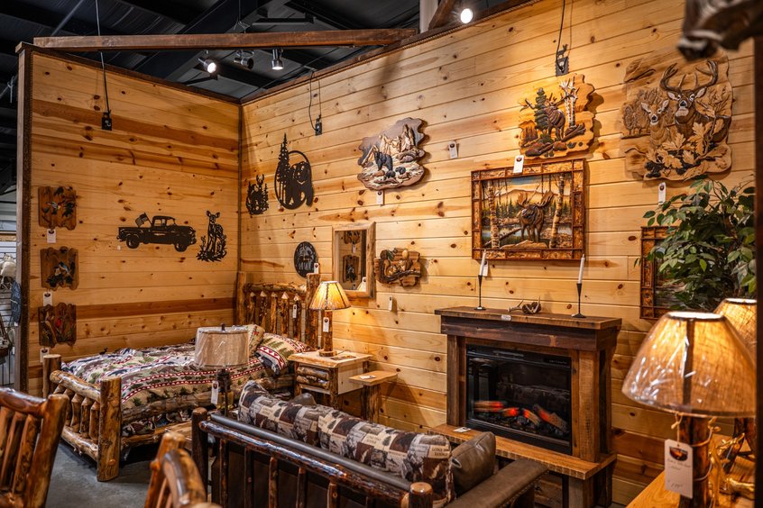 Wall clocks and decorative accents at Ohio's Market Berlin in Amish Country