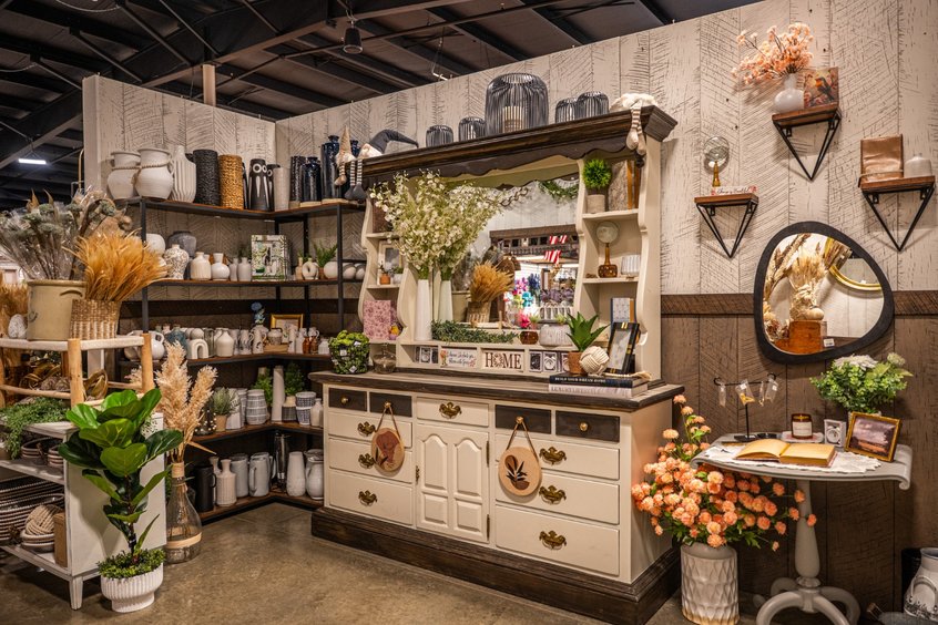 Wall clocks and decorative accents at Ohio's Market Berlin in Amish Country