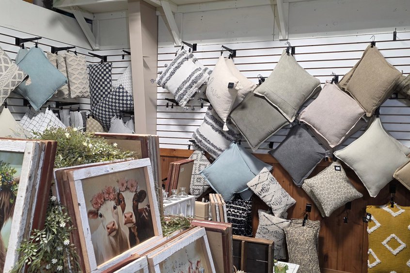 Wall clocks and decorative accents at Ohio's Market Berlin in Amish Country