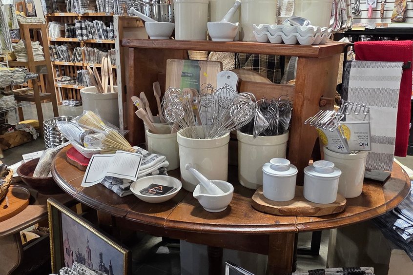 Dishes and serving pieces from local vendors in Holmes County, OH