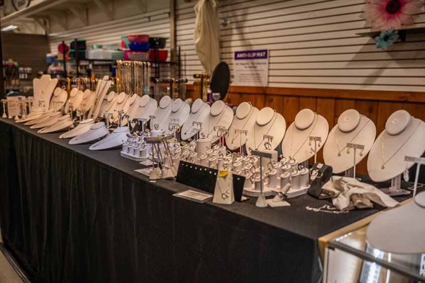 Earrings and beaded jewelry at the Berlin, OH market in Amish Country