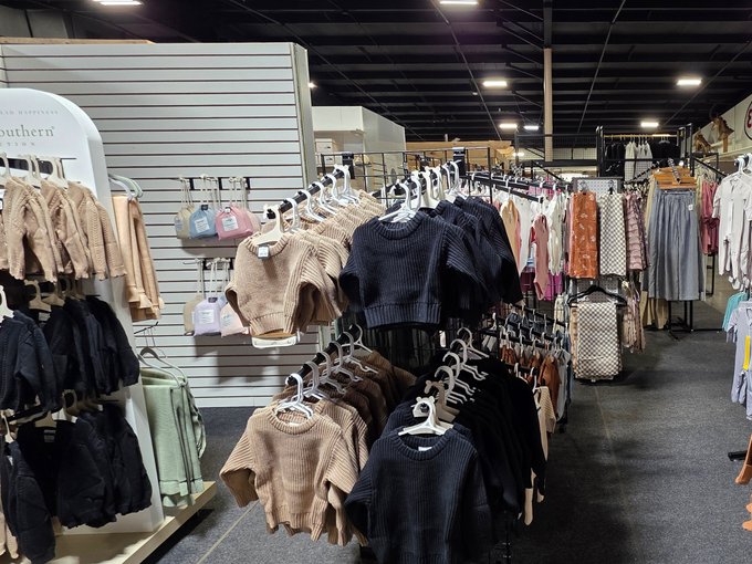 Hand-picked baby clothing on the racks at Ohio's Market Berlin in Berlin, OH